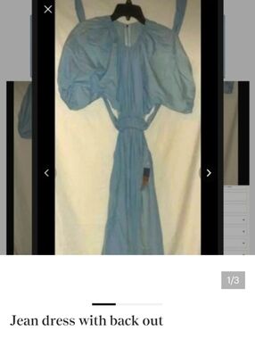 Light Blue Open-Back Maxi Dress